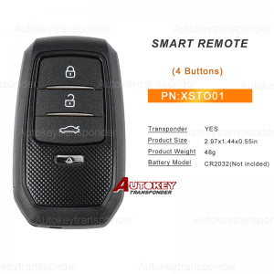 Car Smart Remote Key for Toyota XM38 Support 4D 8A 4A All in One VVDI2/VVDI Key Tool with Shell