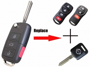 For NISSAN 4Button Flip Style Key