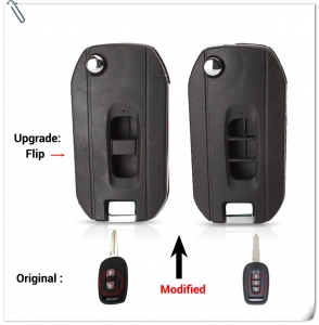 Flip Car Key Case for Chevrolet Captiva Modified Folding Blank Key Shell Cover