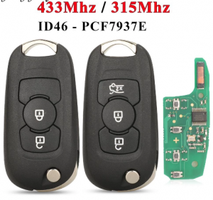 2/3B Flip Remote Car Key 315/433MHz For Opel Vauxhall Astra K 2015-2017 Buick Excelle GT VERANO EXCELLEGT ID46 PCF7961
