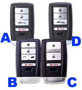  Smart key Card For Honda Acura ILX/RLX/TLX