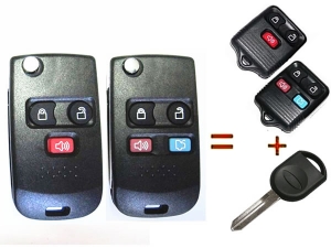 For  Ford flip remote key 313.8mhz 4D63+ chip