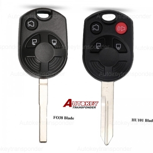 For Ford 3/4 button remote head key 315mhz 4D63 chip