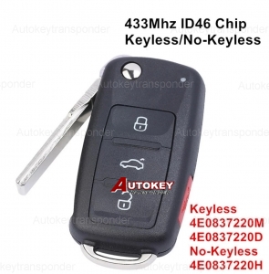 For Audi A8 Flip remote Key 