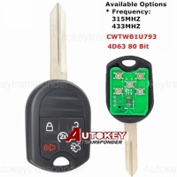 5btn Remote Key For Lincoln