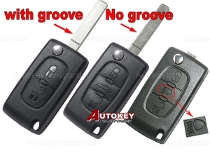 For PEUGEOT 407/408 flip remote key 433mhz 0536model