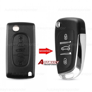 For NEW Peugeot flip remote key