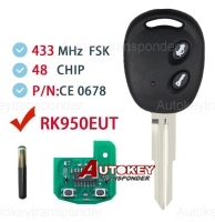 (433Mhz) RK950EUT CE 0678 Remote Key For Chevrolet Aveo