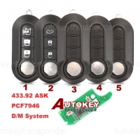  3btn Flip Remote Key For Citroen Jumper