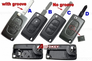 For  PEUGEOT/CITROEN flip remote case