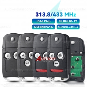 Remote Car Key 313.8Mhz 433Mhz ID46 Chip For Honda Insight Civic Accord 8 Elysion CR-V Jazz For Acura MDX RDX TL TSX ZDX