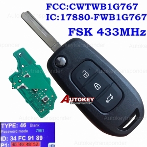 For oem Renault flip remote key