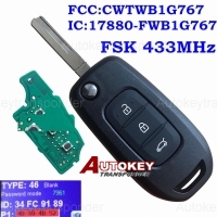 For oem Renault flip remote key