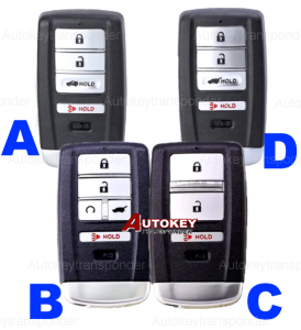  Smart key Card For Honda Acura ILX/RLX/TLX
