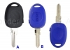 1 Button Remote key shell GT15 blade FOR Fiat