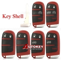 Remote Car Key Shell Red For Dodge Dart Challenger Charger Durango Journey For Jeep Chrysler 300