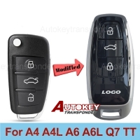  Modify For Audi New Style Keyless Smart Car Key Shell Case For 2008 2009 2011 2013 2014 Audi A4 A4L A6 A6L Q7 TT
