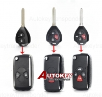 2/3/4 Buttons Updated Flip Remote Key Case For Toyota Avlon Crown Corolla Camry RAV4 Reiz Yaris Prado Key Shell Toy43