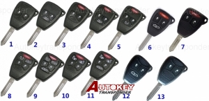 433MHZ  Remote Fob key For CHRYSLER DODGE