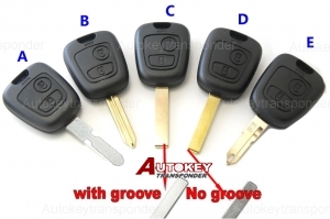 For Peugeot/citroen 2Button remote key