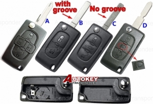 For Citroen flip remote key