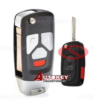 4D0 837 231 E / P / M, MYT8Z0837231 4 Buttons 315MHz ID48 Chip Upgraded Flip Remote Car Key Fob for Audi TT A4 A6 A8 S4