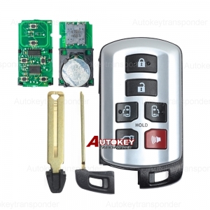 Smart Remote Key Fob 6 Button 314.3MHz ID74 Chip Keyless Entry for Toyota Sienna
