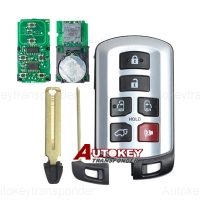 Smart Remote Key Fob 6 Button 314.3MHz ID74 Chip Keyless Entry for Toyota Sienna