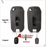 Flip Car Key Case for Chevrolet Captiva Modified Folding Blank Key Shell Cover