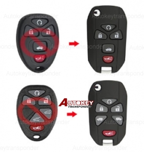 Refitting Flip Remote Key Shell Fit For Buick G-C For Chevrolet For Cadillac Pontiac Saturn