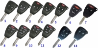 For  CHRYSLER DODGE Remote head key shell 2/3/4/5/6 button